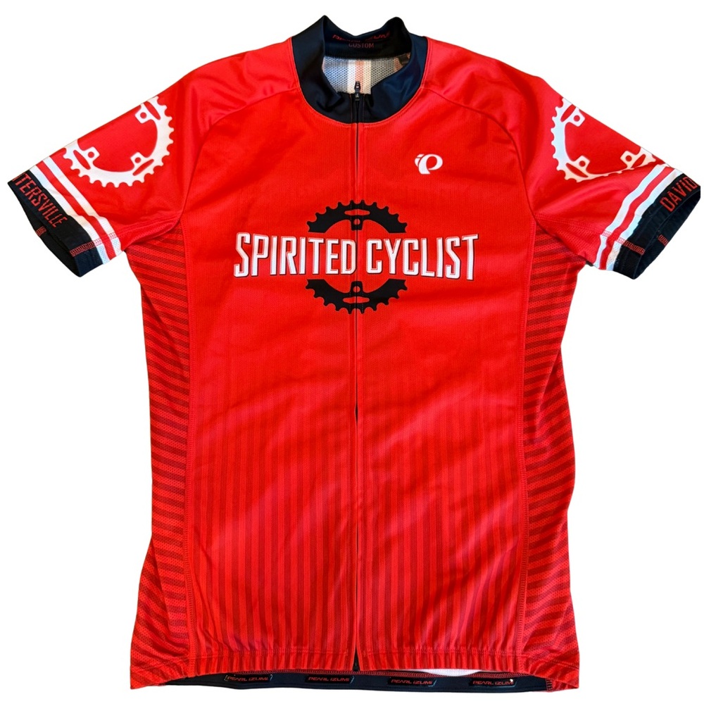 Spirited Cyclist Black and Red Cycling Jersey